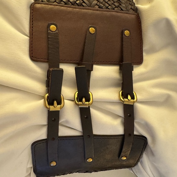 Club Monaco cognac coloured leather waist belt in small - Picture 2 of 2